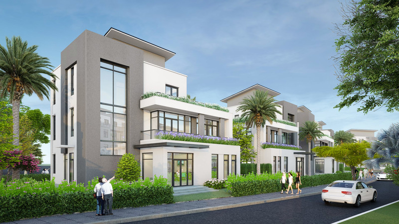 phối cảnh biệt thự lan viên villa đặng xá gia lâm