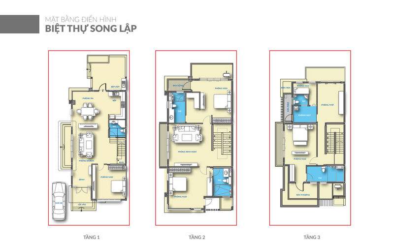 mặt bằng biệt thự song lập lan viên villa đặng xá