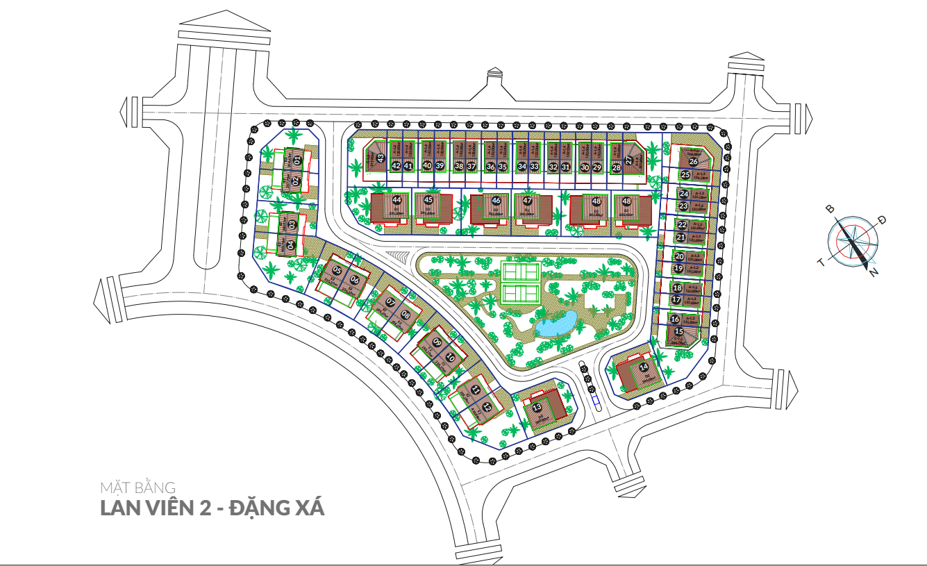 mặt bằng dự án lan viên villa đặng xá tiểu khu lan viên 2