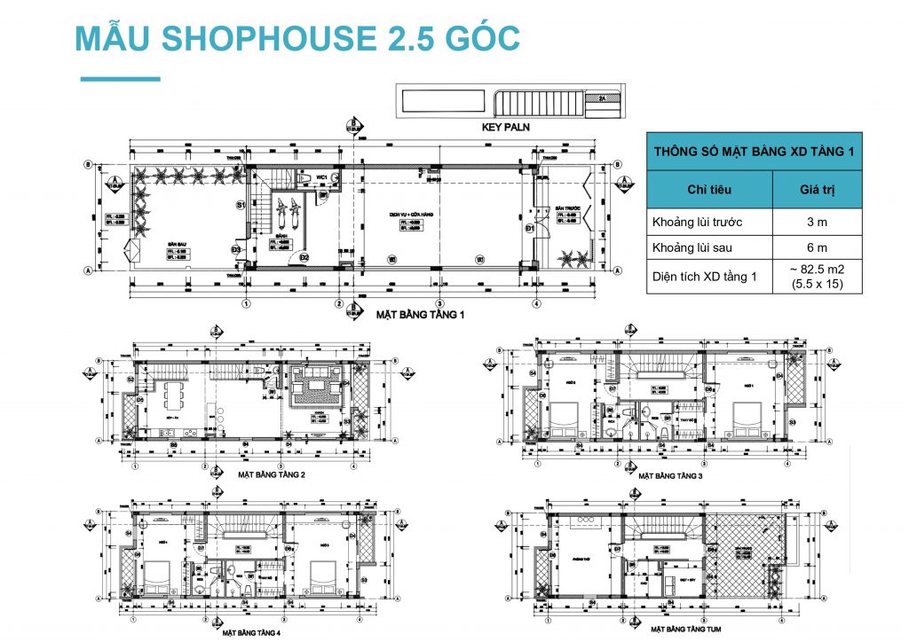mặt bằng shophouse lavender garden mặt đường 2.5