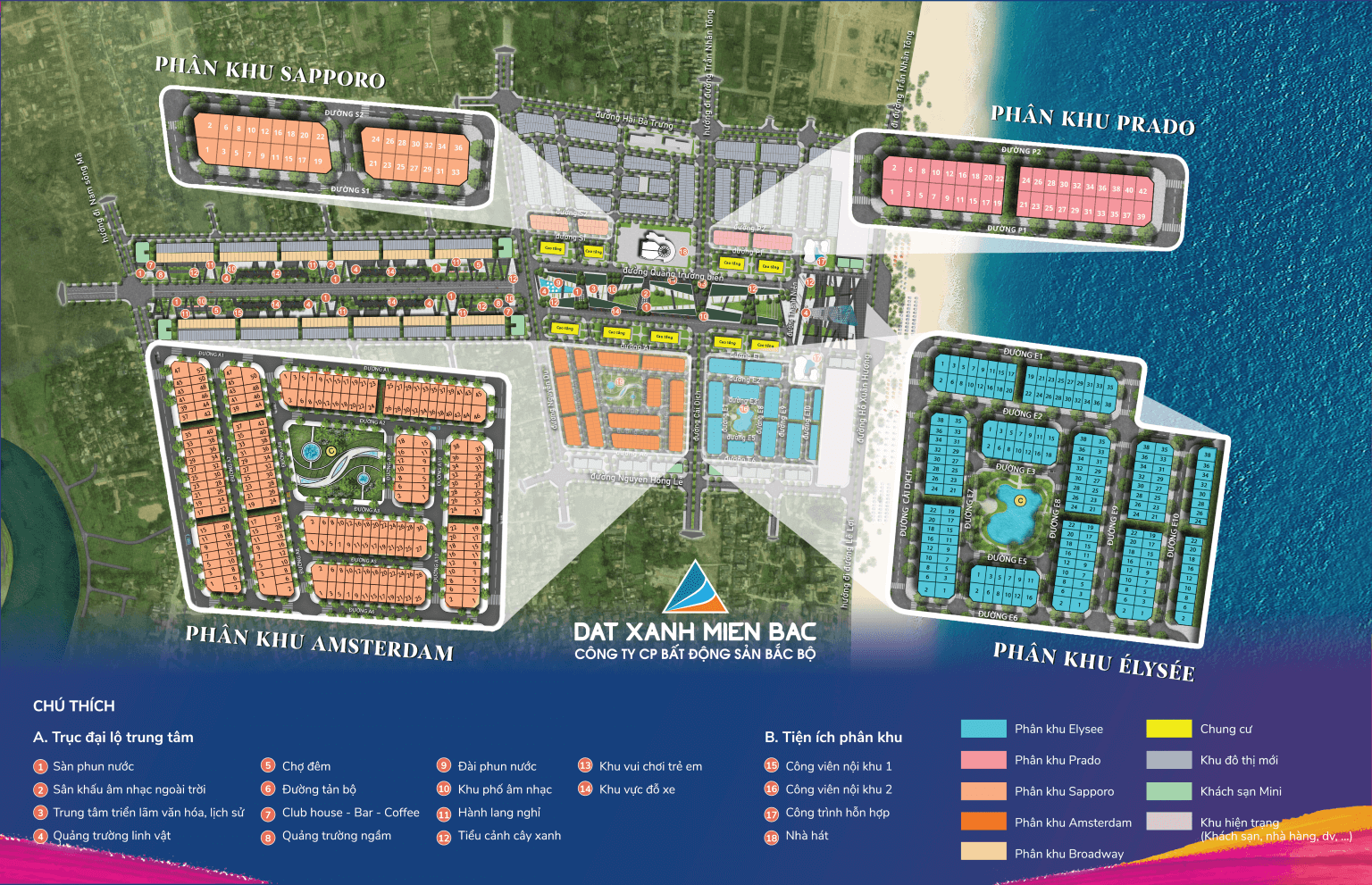 mặt bằng dự án sun grand boulevard sầm sơn