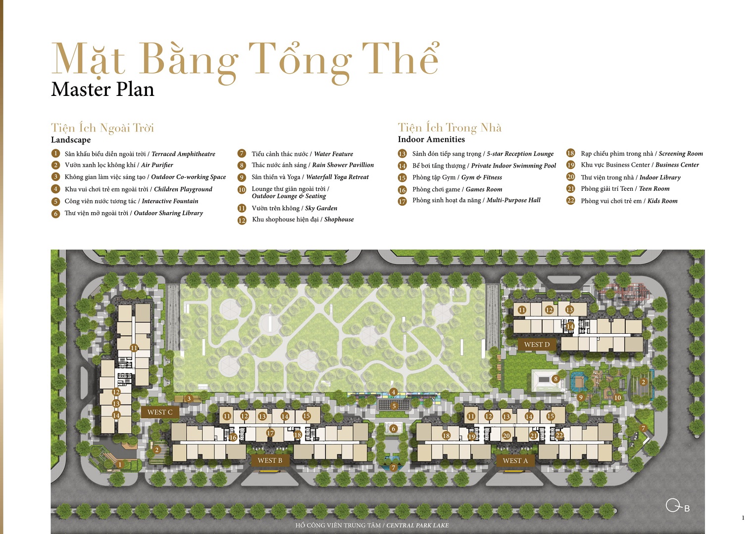 mặt bằng tổng thể dự án masteri west heights tây mỗ