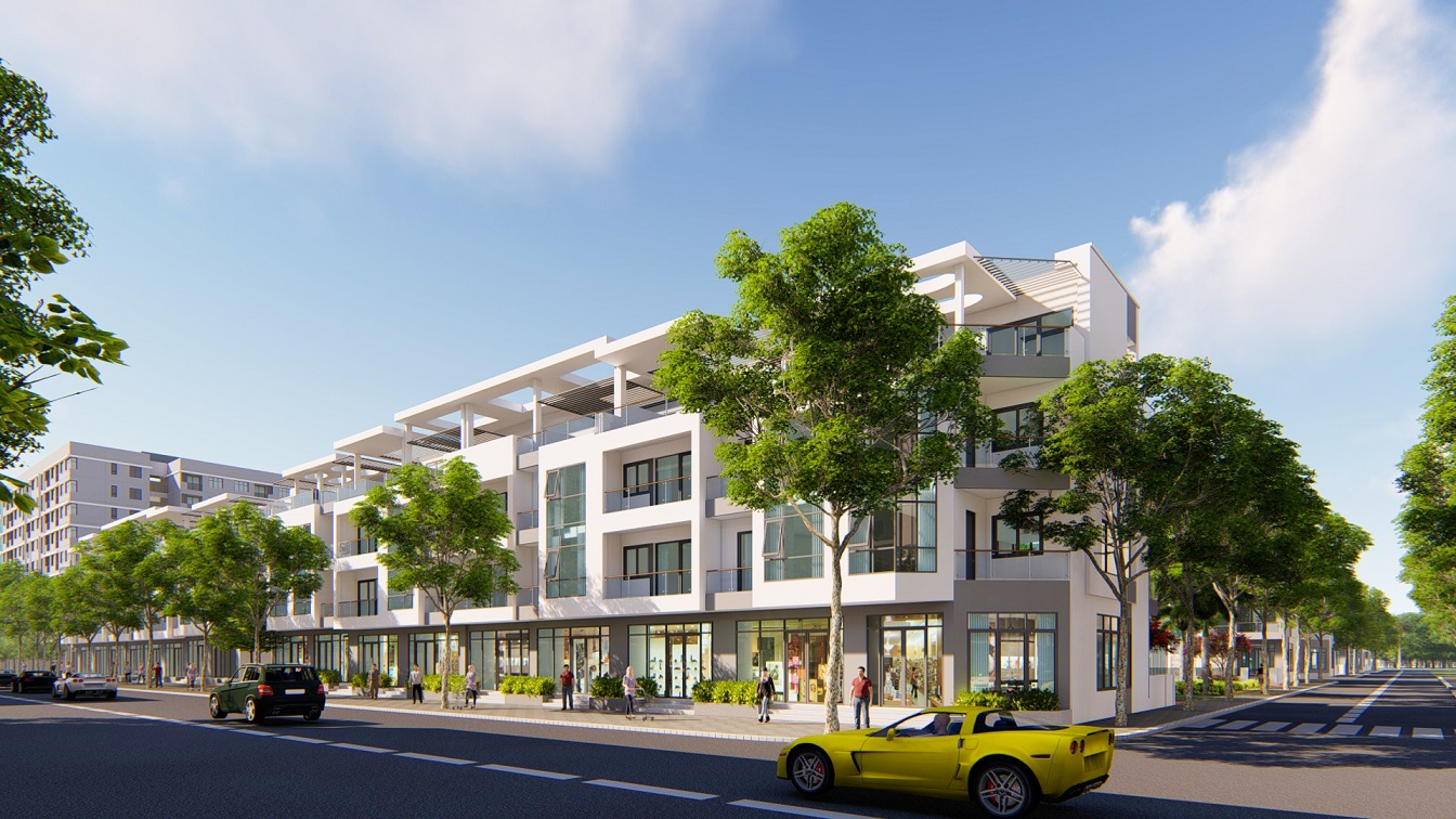 phối cảnh shophouse dự án viglacera Yên Phong