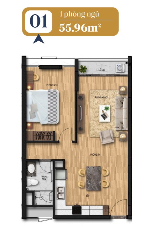 thiết kế căn hộ brg láng hạ 1