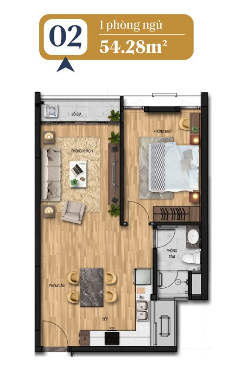 thiết kế căn hộ brg láng hạ 2
