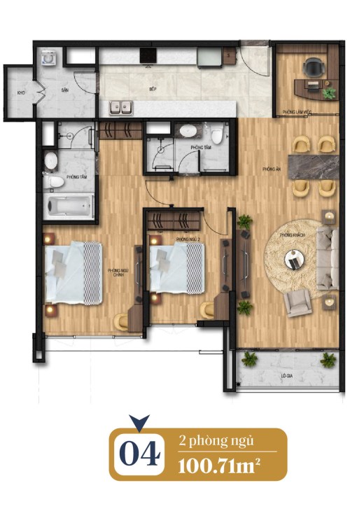 thiết kế căn hộ brg láng hạ 4