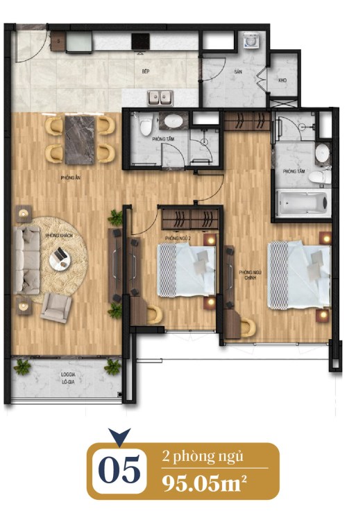 thiết kế căn hộ brg láng hạ 5