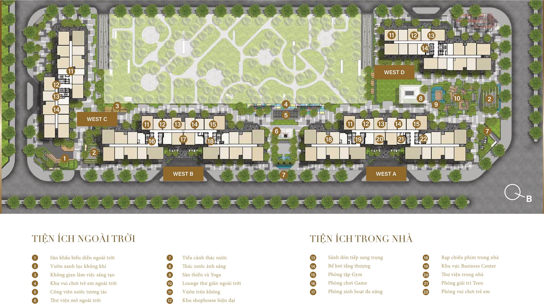 tiện ích dự án masteri west heights tây mỗ