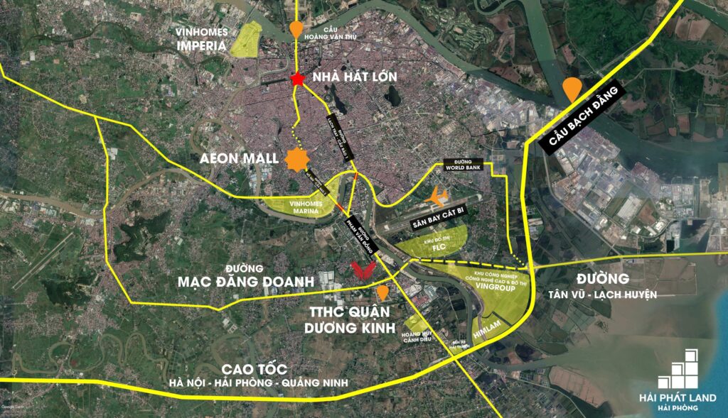 vị trí dự án hoàng hà riverside anh dũng dương kinh