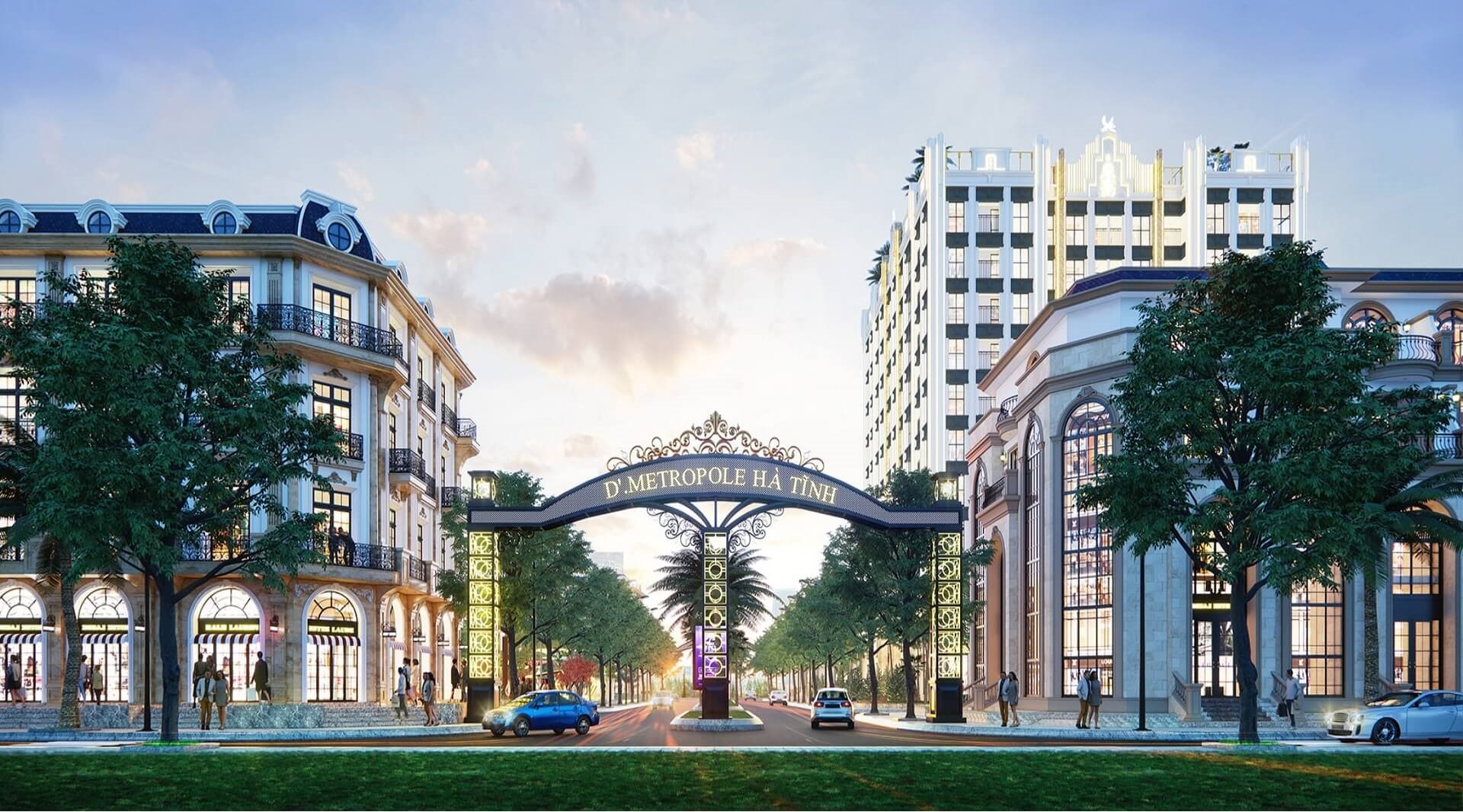 cổng chào dự án d' metropole chateau hà tĩnh