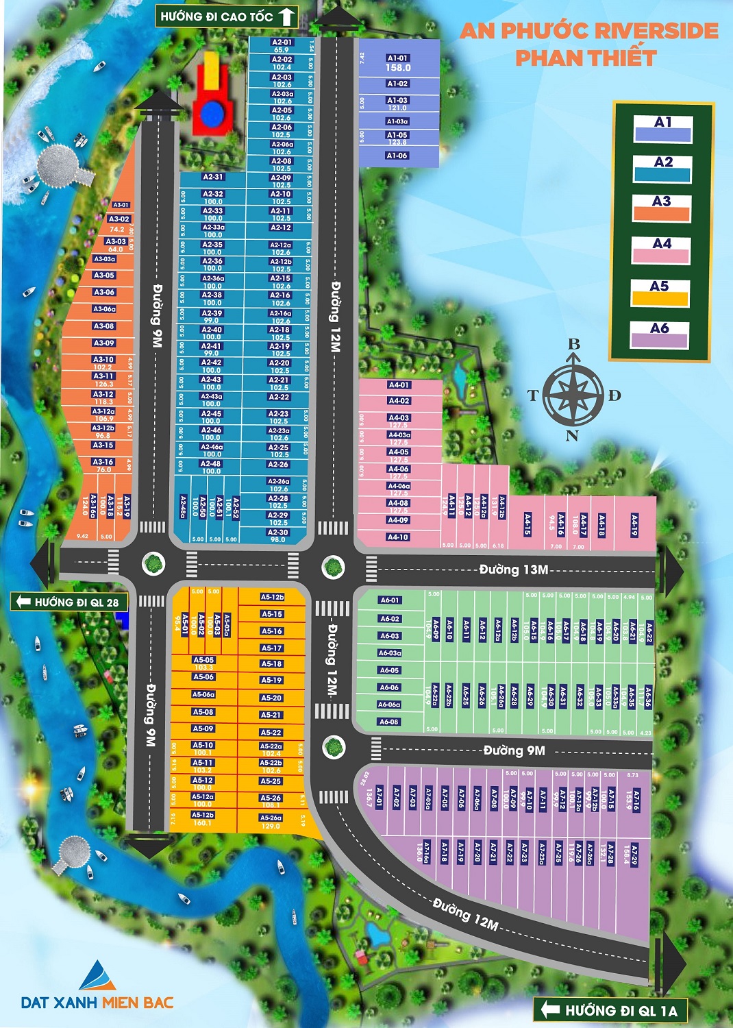 mặt bằng phân lô dự án an phước riverside phan thiết