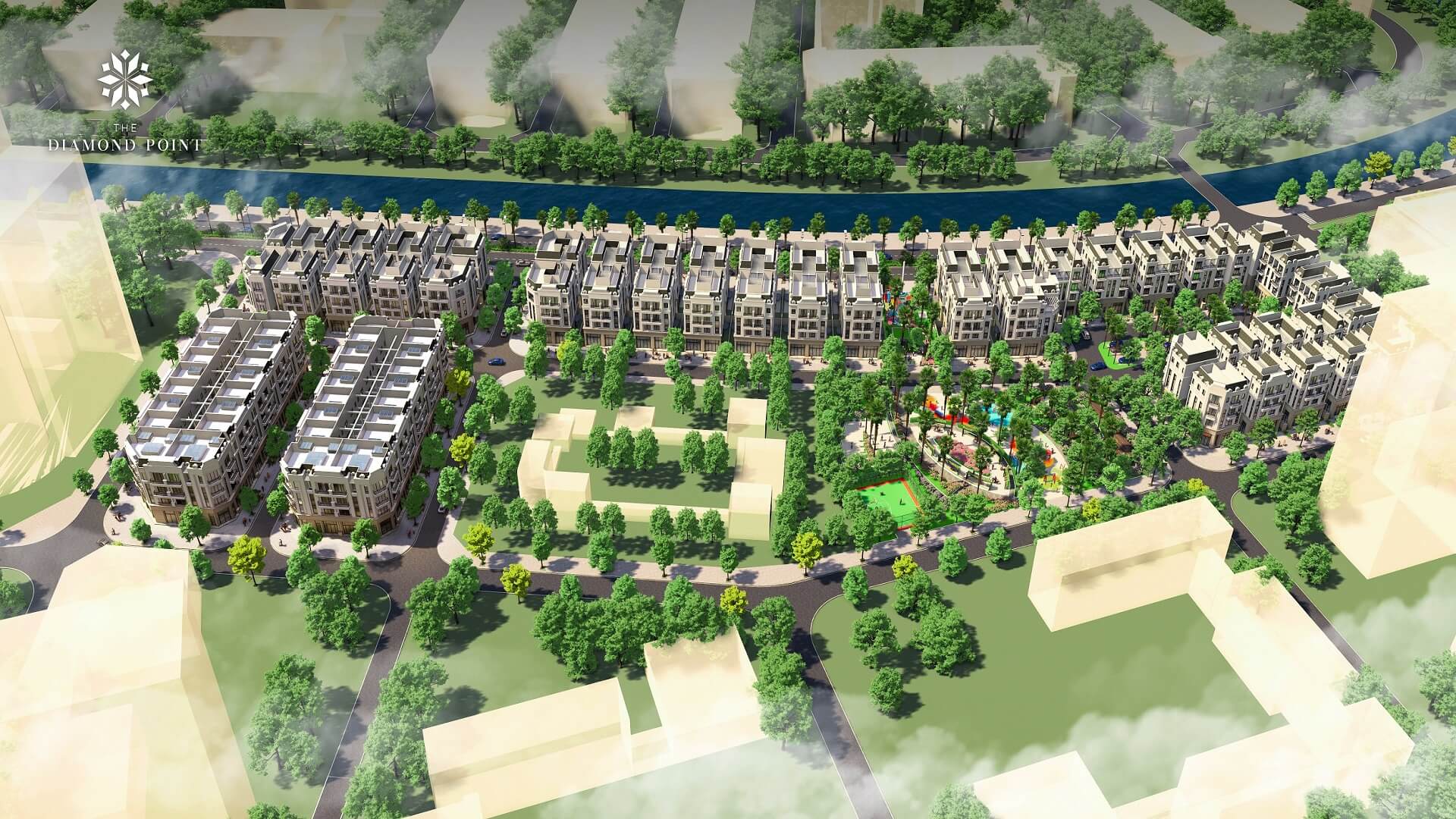 phối cảnh dự án the diamond point phúc đồng long biên