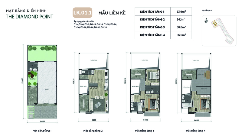 thiết kế liền kề the diamond point phúc đồng
