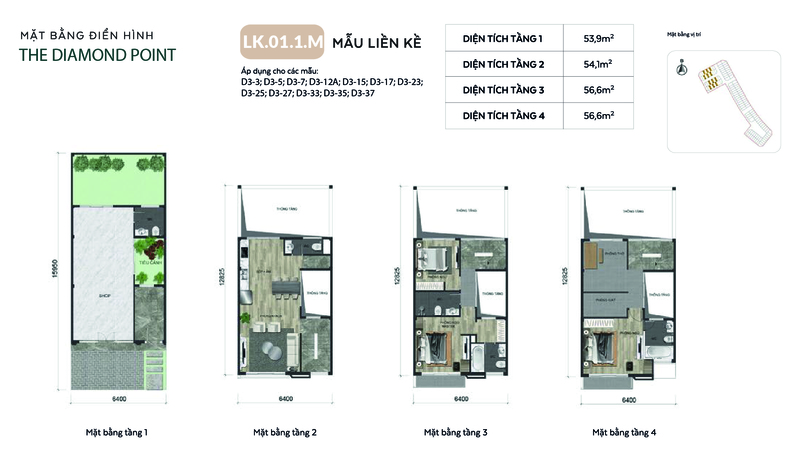 thiết kế liền kề the diamond point phúc đồng