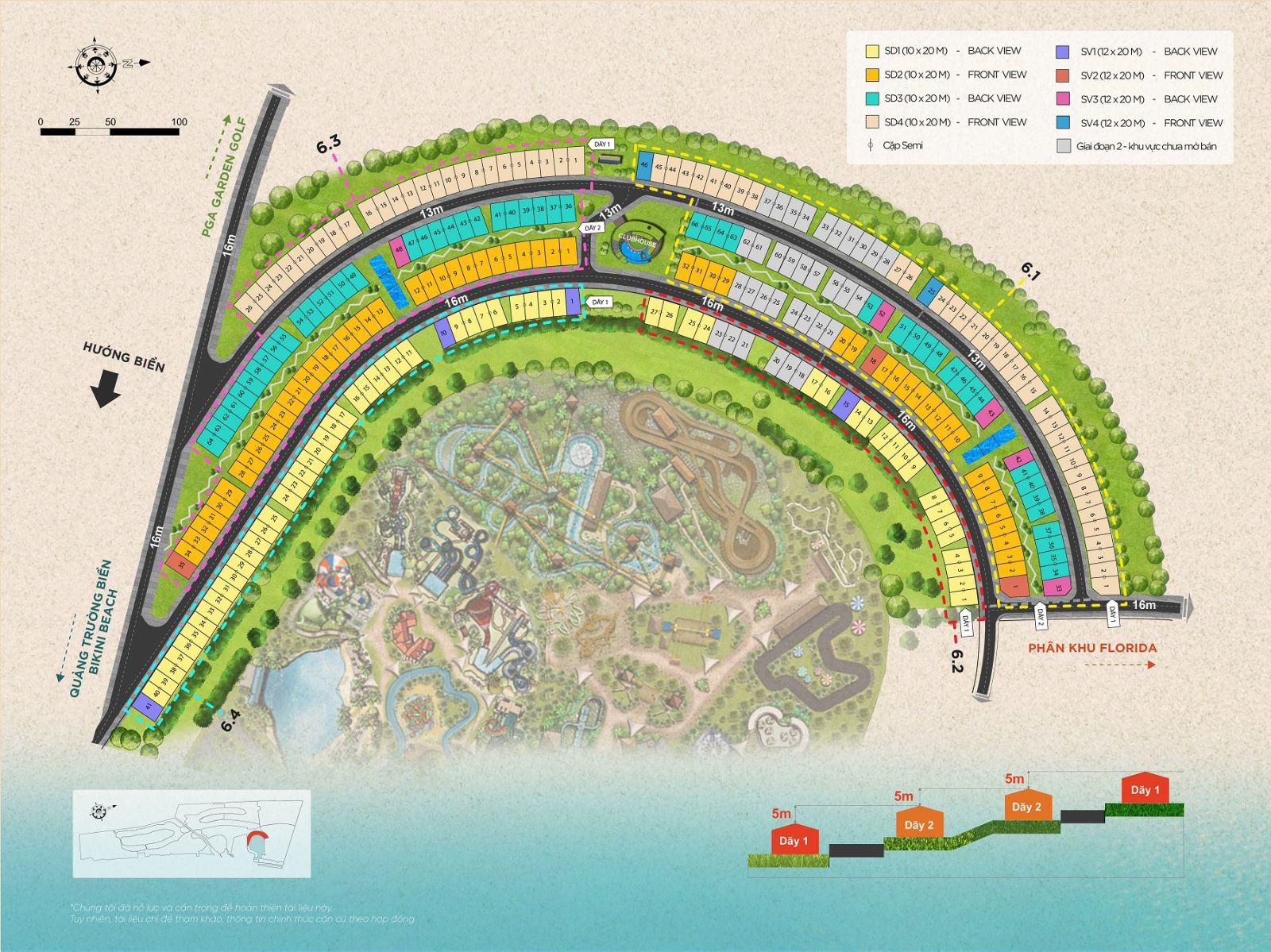 mặt bằng phân khu waikiki novaworld phan thiết