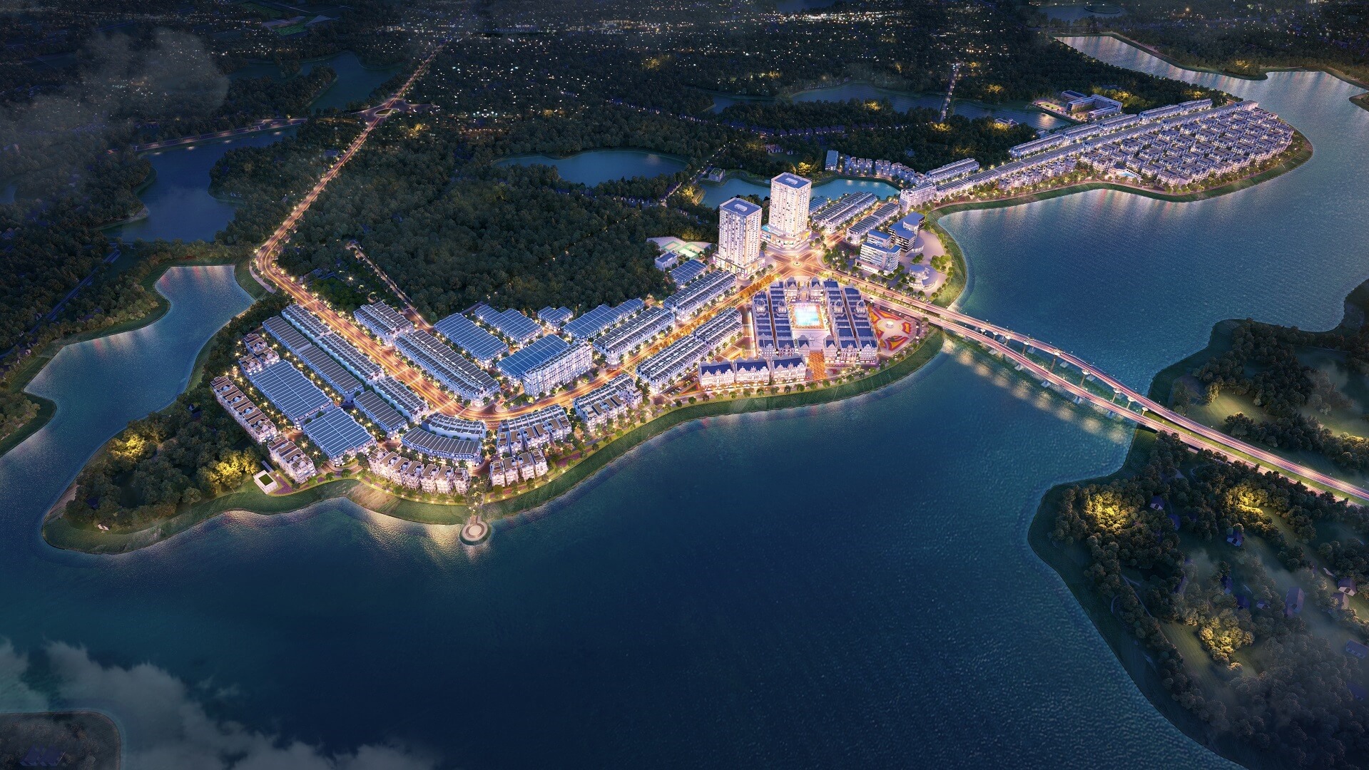 phối cảnh dự án river bay vĩnh yên bắc đầm vạc