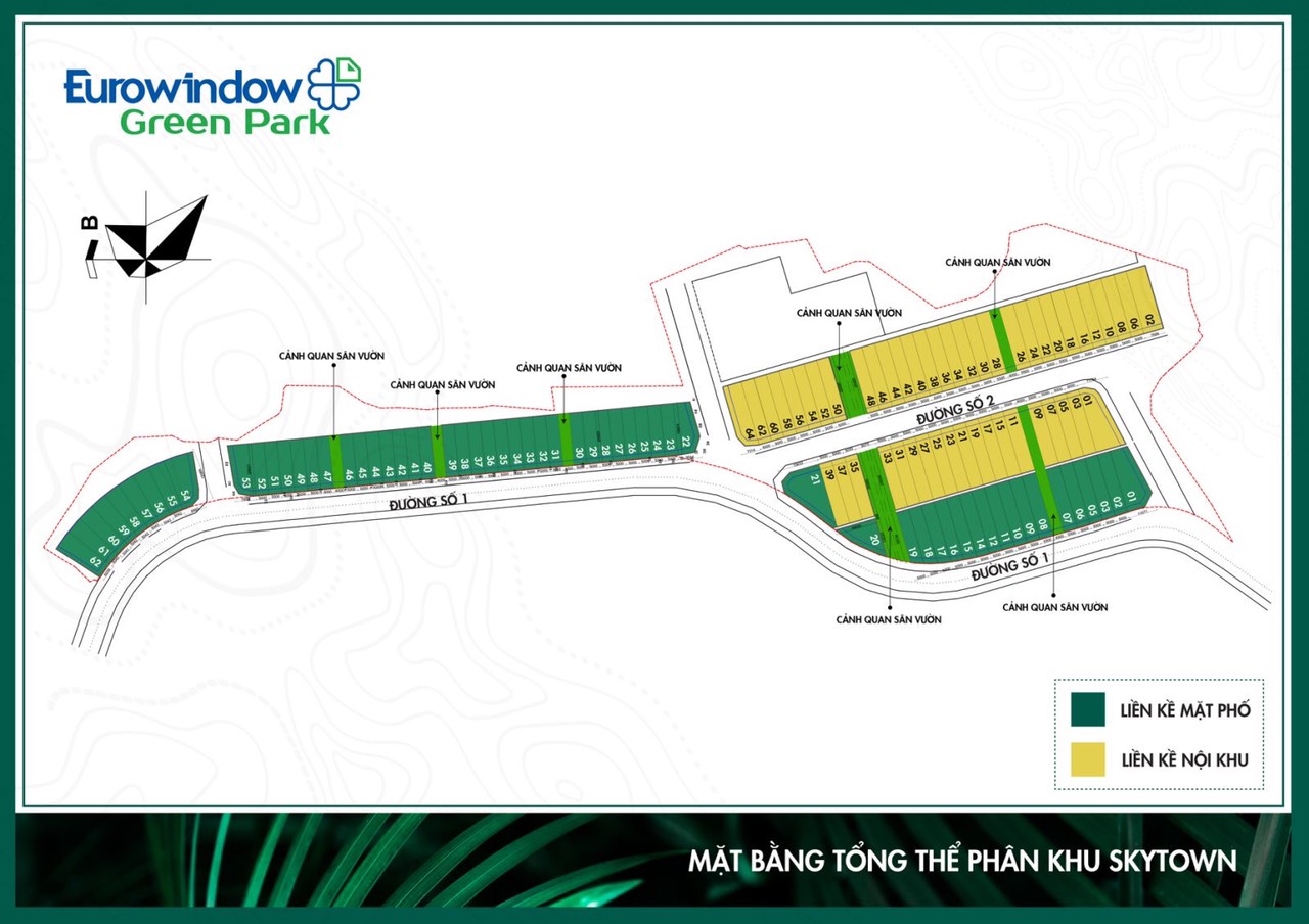 mặt bằng dự án eurowindow green park yên bái