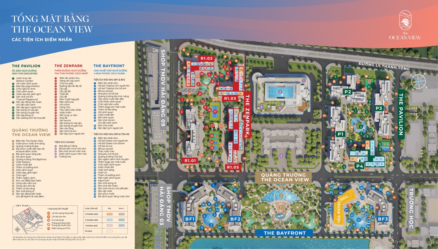 mặt bằng dự án the ocean view vinhomes ocean park