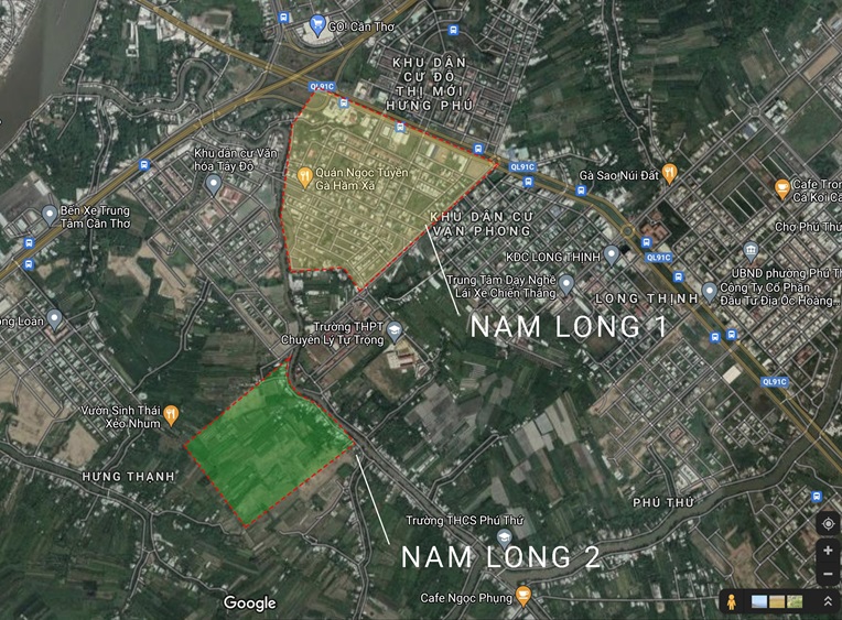 vị trí dự án nam long central lake cần thơ