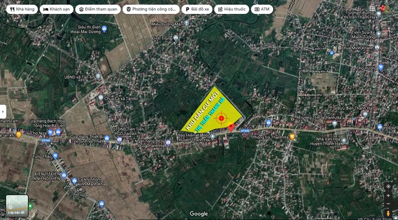 vị trí dự án thanh hà new city hải dương