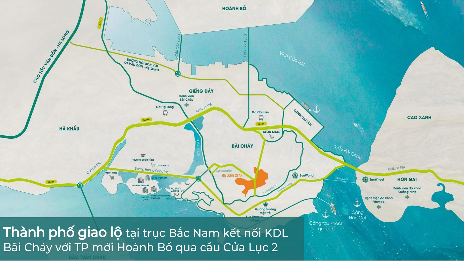 vị trí dự án the astro hạ long bay bãi cháy