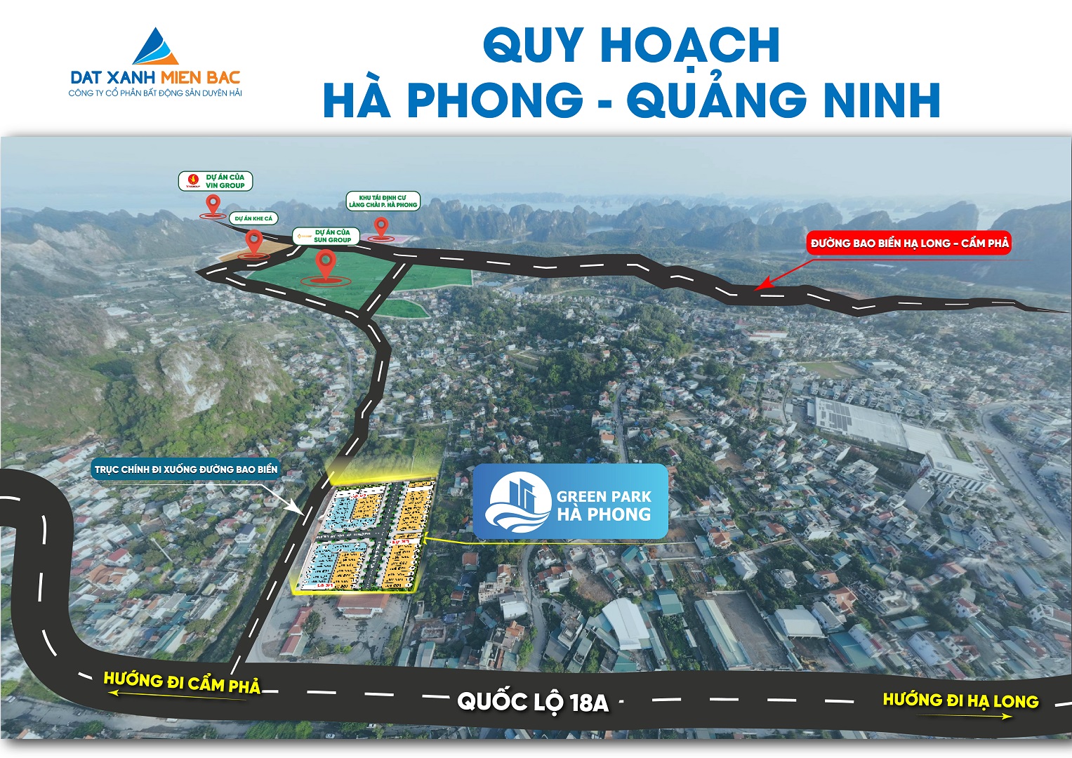 vị trí dự án green park hà phong hạ long