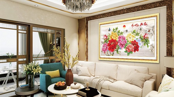 Tranh hoa mẫu đơn