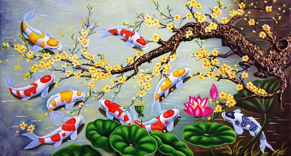 Mẫu tranh cửu ngư quần hội