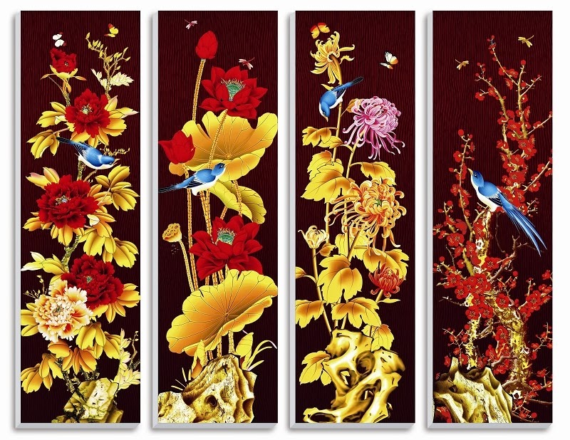 Tranh tứ quý nhất thiên hương