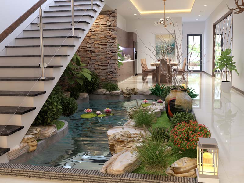 Mẫu hòn non bộ đẹp trong nhà