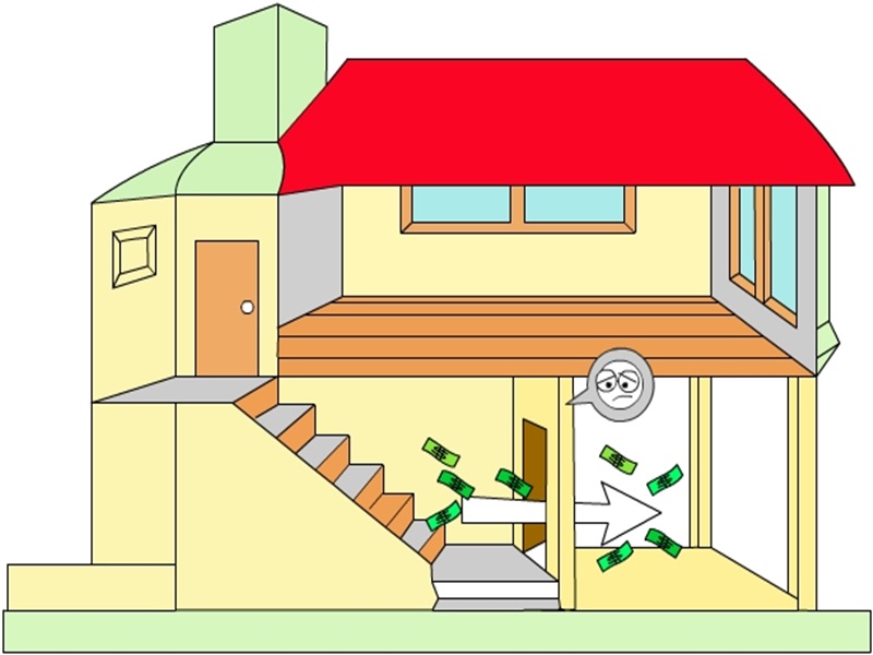 Tránh đặt cửa chính đối diện cầu thang.