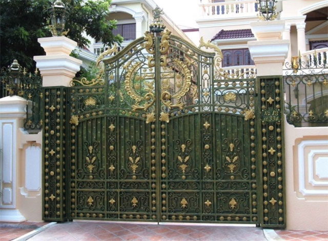 Màu sơn cổng nhà đẹp với mệnh Mộc