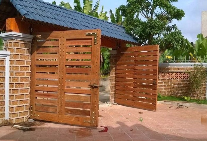 Gạch đá ong ốp cổng