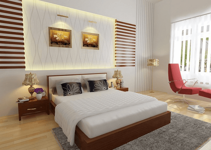Tấm ốp tường PVC sử dụng cho phòng ngủ