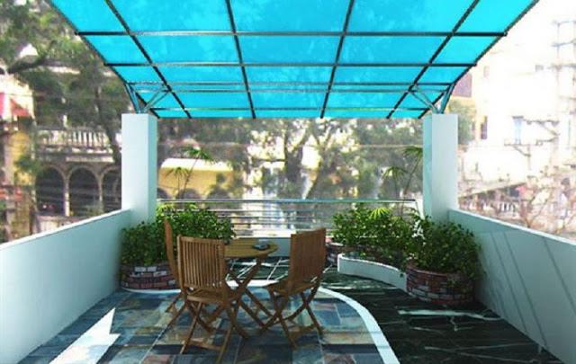 Một số hình ảnh mái che sân thượng đẹp
