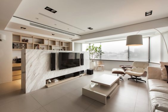 Tấm ốp tường giả đá làm vách ngăn