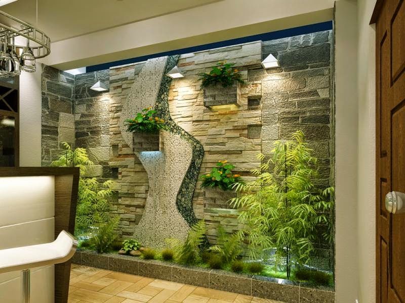 Đá bóc vàng được sử dụng để trang trí tiểu cảnh