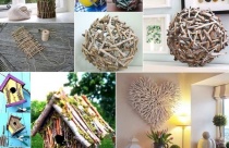 Sáng tạo từ cành cây khô trang trí nhà độc đáo