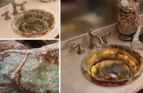 Mẫu lavabo đá tự nhiên cho phòng tắm