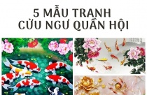 5 mẫu tranh cửu ngư quần hội đẹp, ý nghĩa