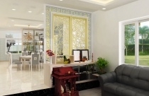 Làm đẹp nội thất phòng khách với vách ngăn CNC