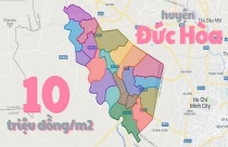 6 dự án đất nền dưới 10 triệu đồng/m2 “chào sân” huyện Đức Hòa