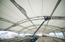 11/11 mái nhà ga trên tuyến metro số 1 đã hoàn thành