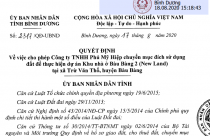 Bình Dương: Cho phép chuyển mục đích hơn 7,6ha đất để thực hiện dự án New Land