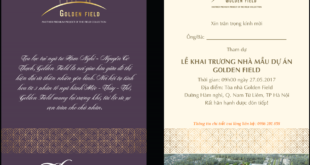 Thư mời khai trương căn hộ mẫu Golden Field Mỹ Đình