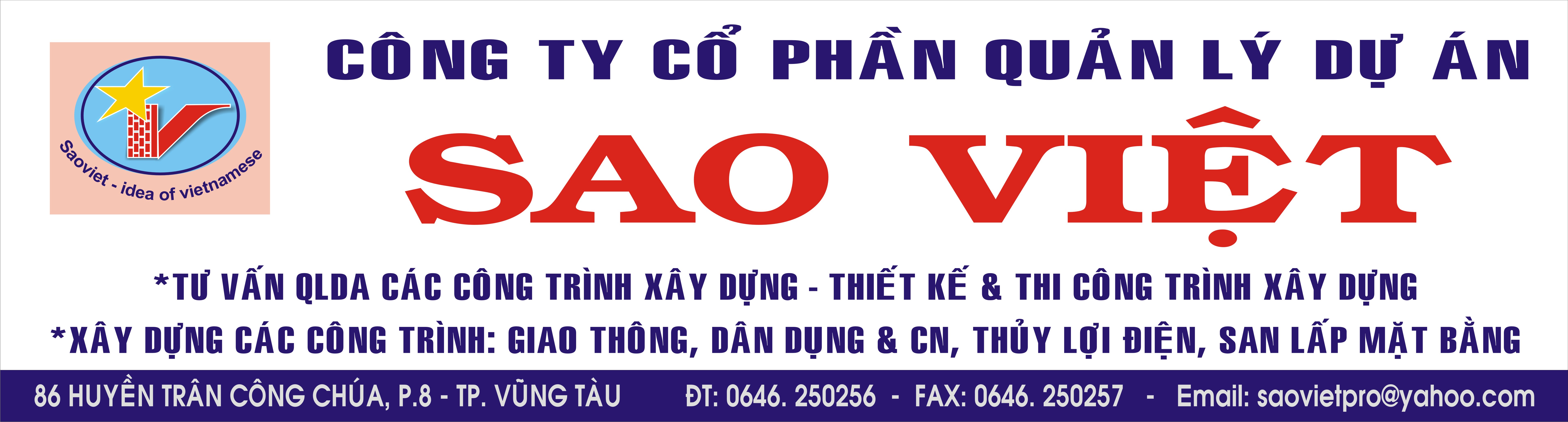  				CÔNG TY CP TV QLDA SAO VIỆT				