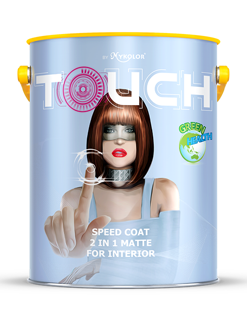                            MYKOLOR TOUCH 
 SPEED COAT 2 IN 1 MATTE 
 FOR INTERIOR
                         -                            SƠN NỘI THẤT CAO CẤP ĐA NĂNG 2 TRONG 1 LÁNG MỊN
            