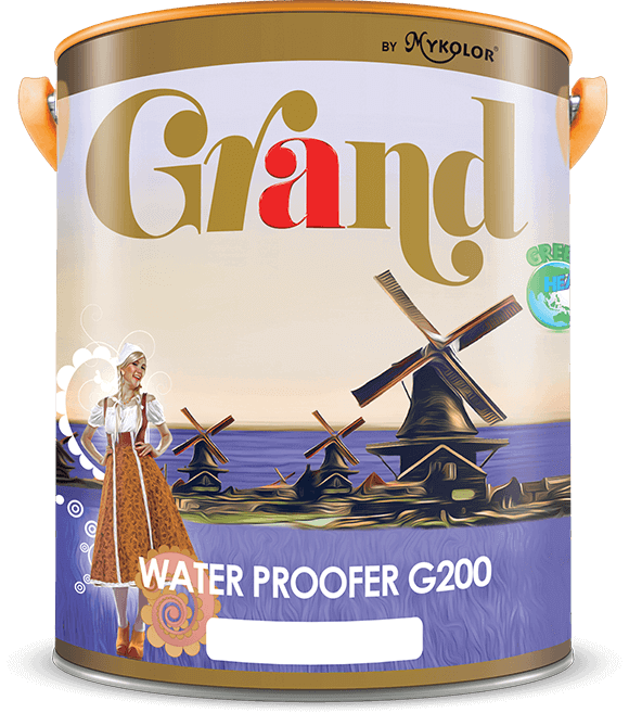                            MYKOLOR GRAND 
 WATER PROOFER G200
                         -                            SƠN NƯỚC 
 NGOẠI THẤT CHỐNG THẤM ĐA NĂNG
                        