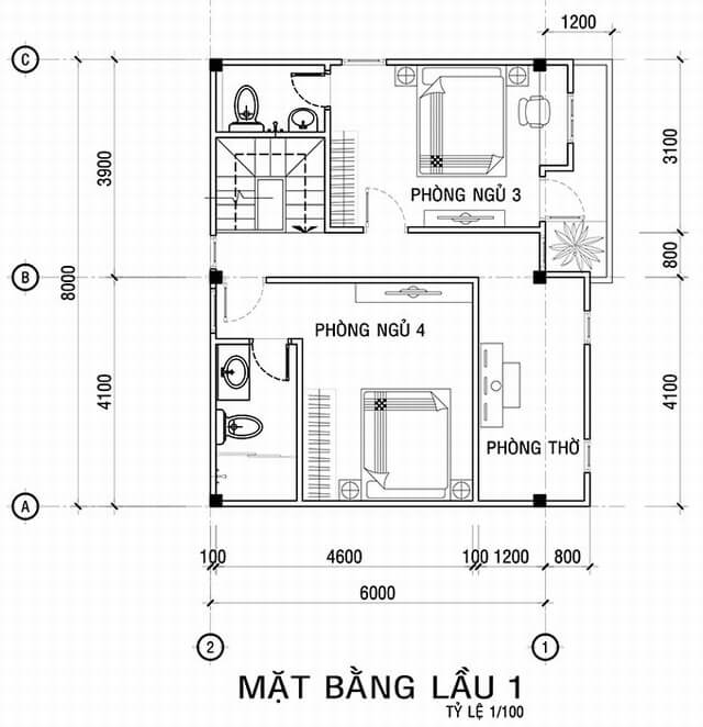 Mẫu nhà đẹp 3 tầng với nhiều phòng riêng tư sang trọng trang nhã