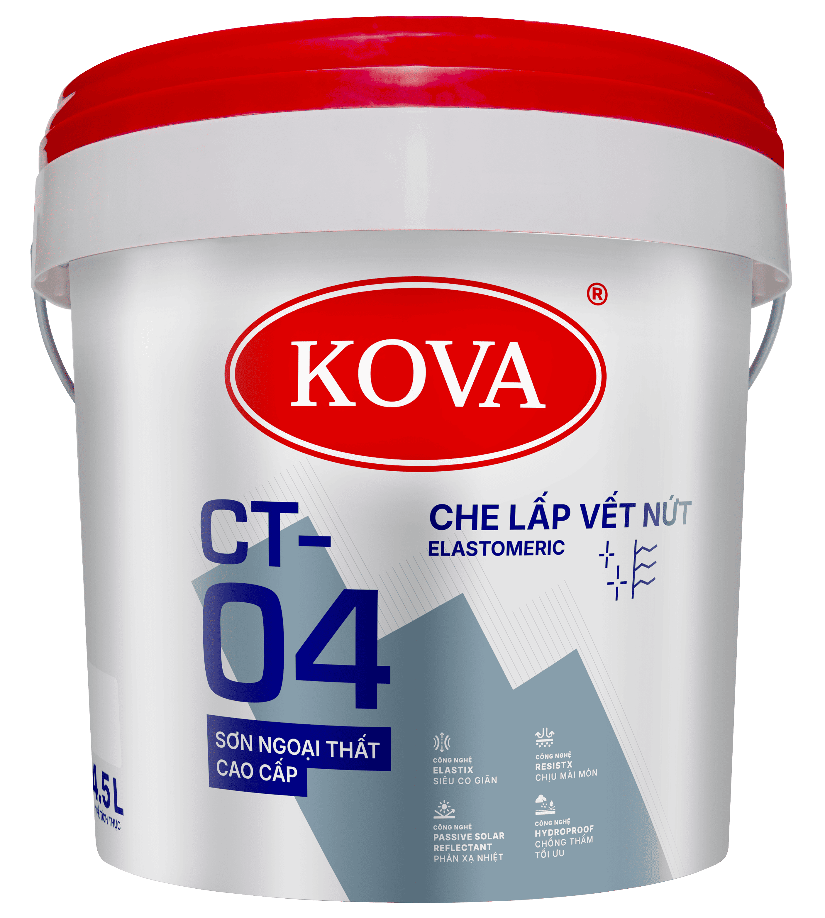 Sơn ngoại thất cao cấp KOVA CT-04 Che lấp vết nứt